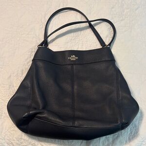 Coach Lexy navy Leather Shoulder Bag NWT
